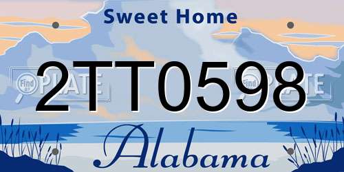 2TT0598 Alabama License Plate