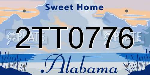 2TT0776 Alabama License Plate