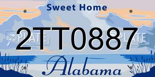 2TT0887 Alabama License Plate