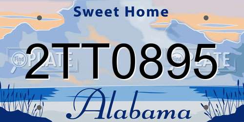 2TT0895 Alabama License Plate