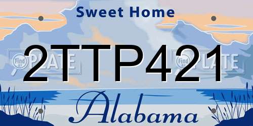 2TTP421 Alabama License Plate
