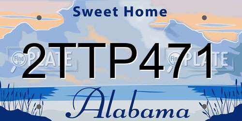 2TTP471 Alabama License Plate