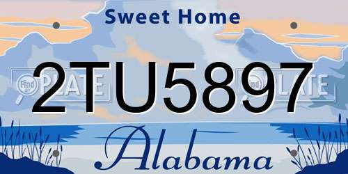 2TU5897 Alabama License Plate