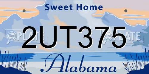 2UT375 Alabama License Plate