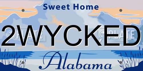 2WYCKED Alabama License Plate
