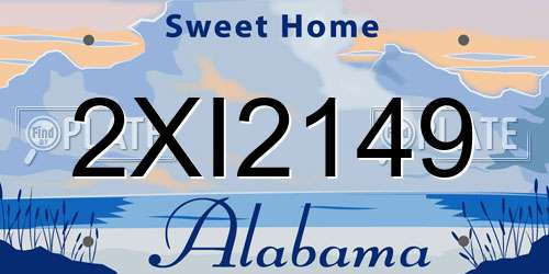 2XI2149 Alabama License Plate