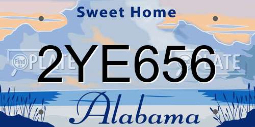 2YE656 Alabama License Plate