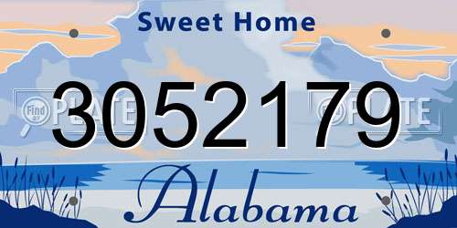 3052179 Alabama License Plate