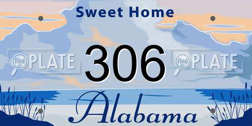 306 Alabama License Plate