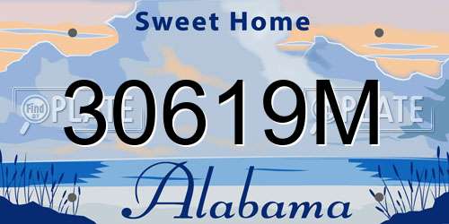 30619M Alabama License Plate