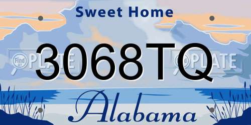 3068TQ Alabama License Plate
