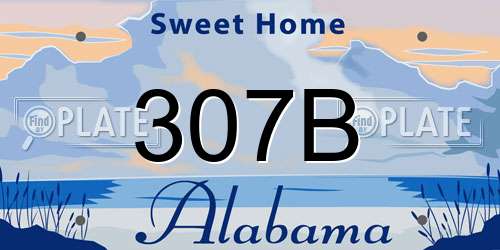 307B Alabama License Plate