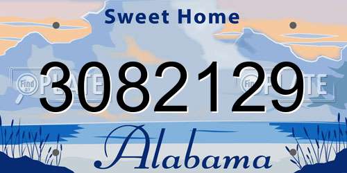 3082129 Alabama License Plate
