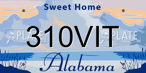 310VIT Alabama License Plate