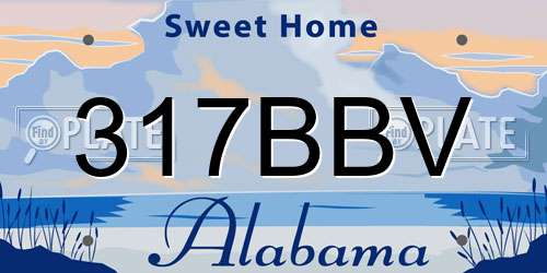 317BBV Alabama License Plate