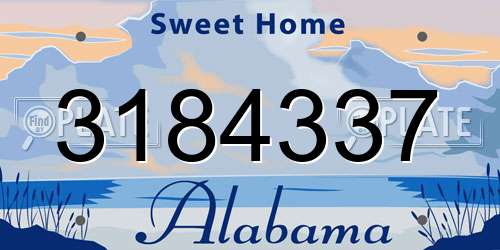 3184337 Alabama License Plate