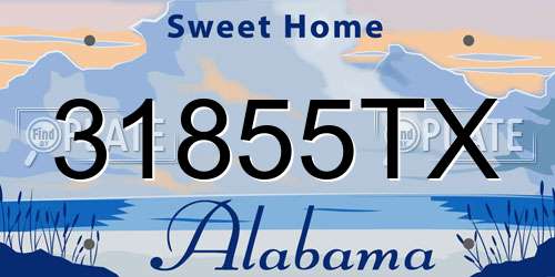31855TX Alabama License Plate