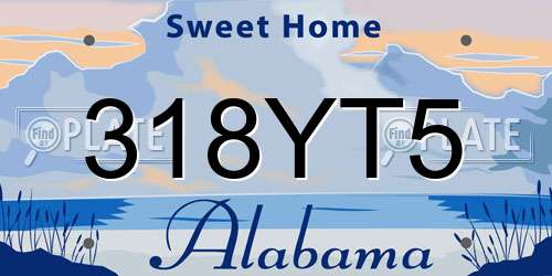 318YT5 Alabama License Plate