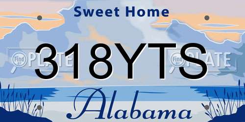 318YTS Alabama License Plate
