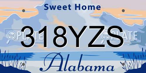318YZS Alabama License Plate