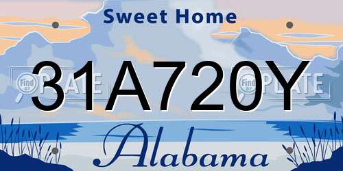 31A720Y Alabama License Plate