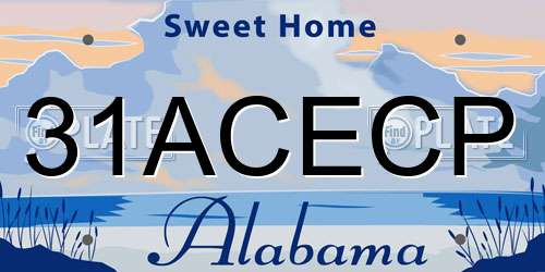 31ACECP Alabama License Plate