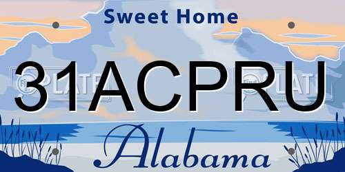 31ACPRU Alabama License Plate