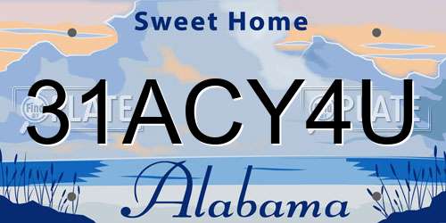 31ACY4U Alabama License Plate