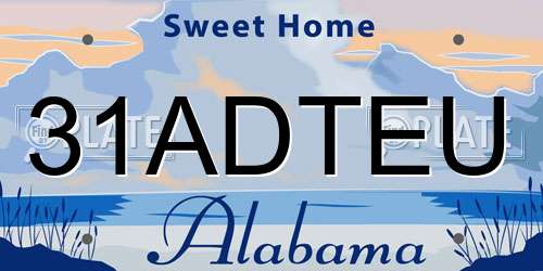 31ADTEU Alabama License Plate