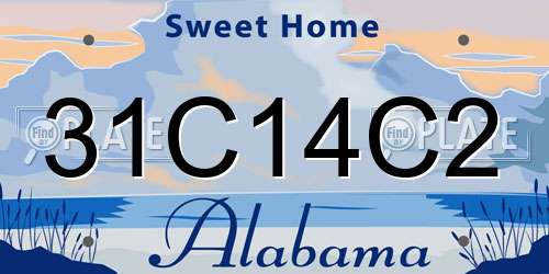 31C14C2 Alabama License Plate