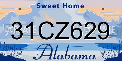 31CZ629 Alabama License Plate