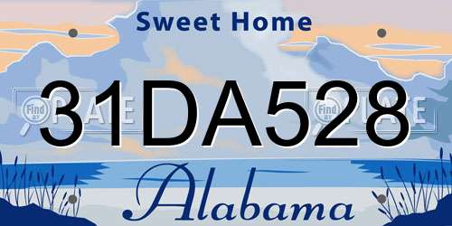 31DA528 Alabama License Plate