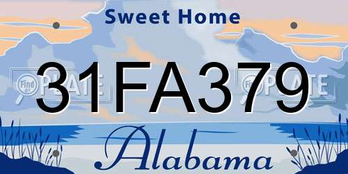 31FA379 Alabama License Plate