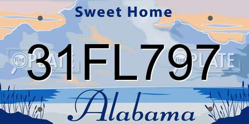 31FL797 Alabama License Plate