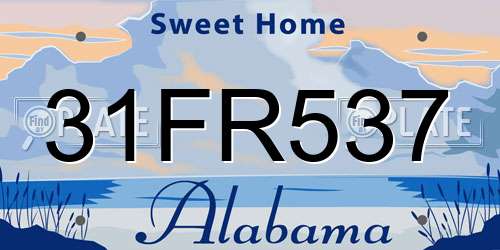 31FR537 Alabama License Plate