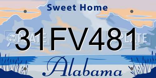 31FV481 Alabama License Plate