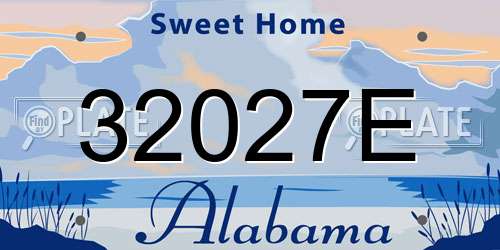 32027E Alabama License Plate