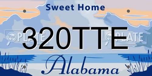 320TTE Alabama License Plate