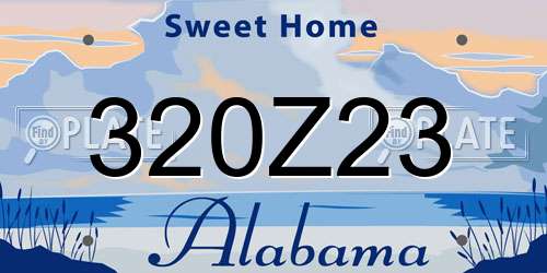 320Z23 Alabama License Plate