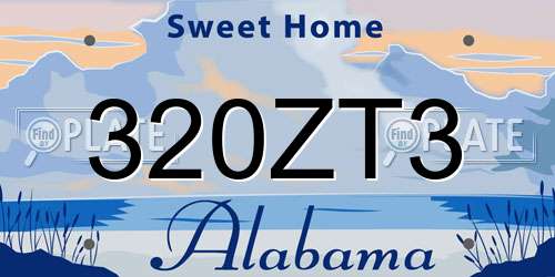 320ZT3 Alabama License Plate