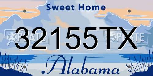 32155TX Alabama License Plate
