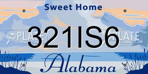 321IS6 Alabama License Plate