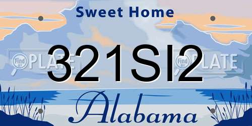 321SI2 Alabama License Plate