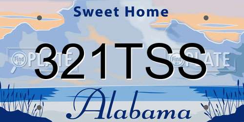 321TSS Alabama License Plate