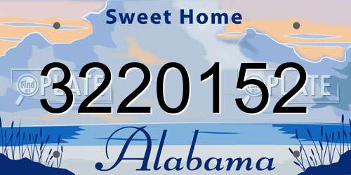 3220152 Alabama License Plate