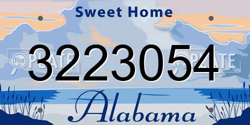 3223054 Alabama License Plate