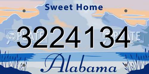 3224134 Alabama License Plate