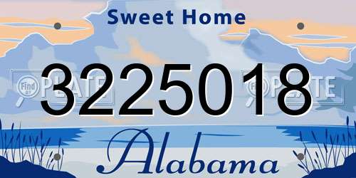 3225018 Alabama License Plate