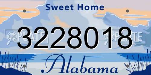 3228018 Alabama License Plate