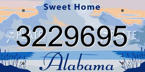 3229695 Alabama License Plate